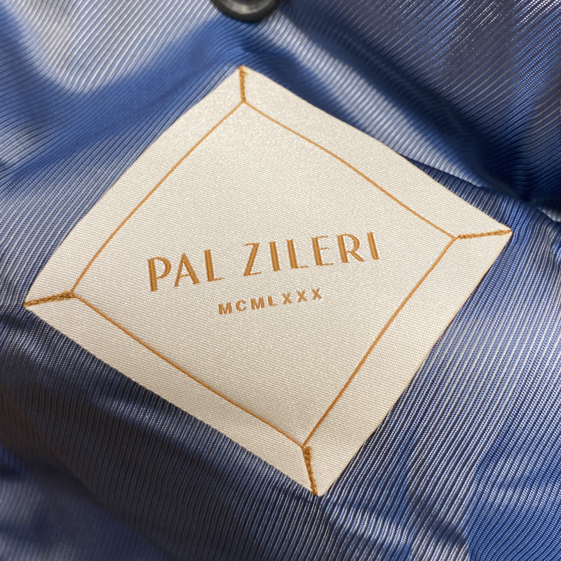 Pal Zileri men's yellow peacock feather pattern velvet jacket