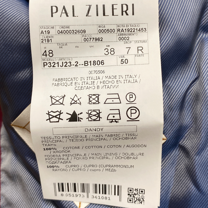 Pal Zileri men's yellow peacock feather pattern velvet jacket