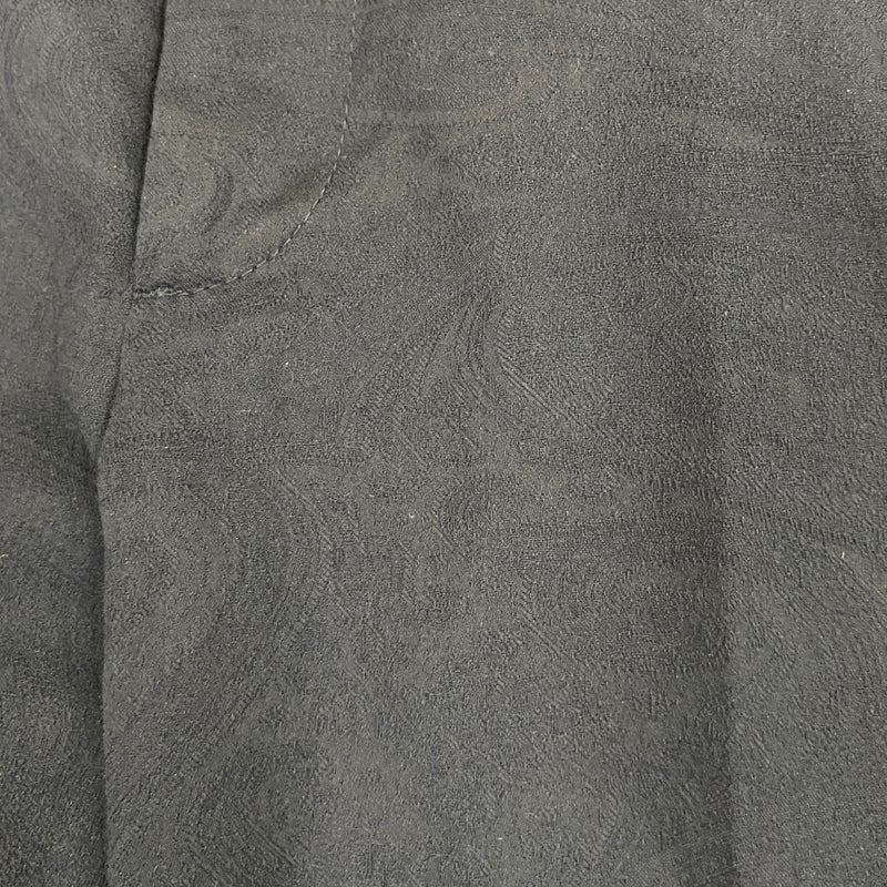 Etro men's navy cotton trousers with subtle paisley print