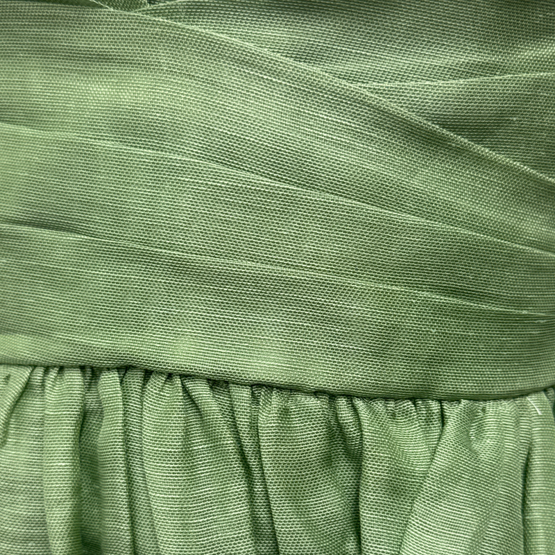 Zimmermann women's green linen and silk structured dress