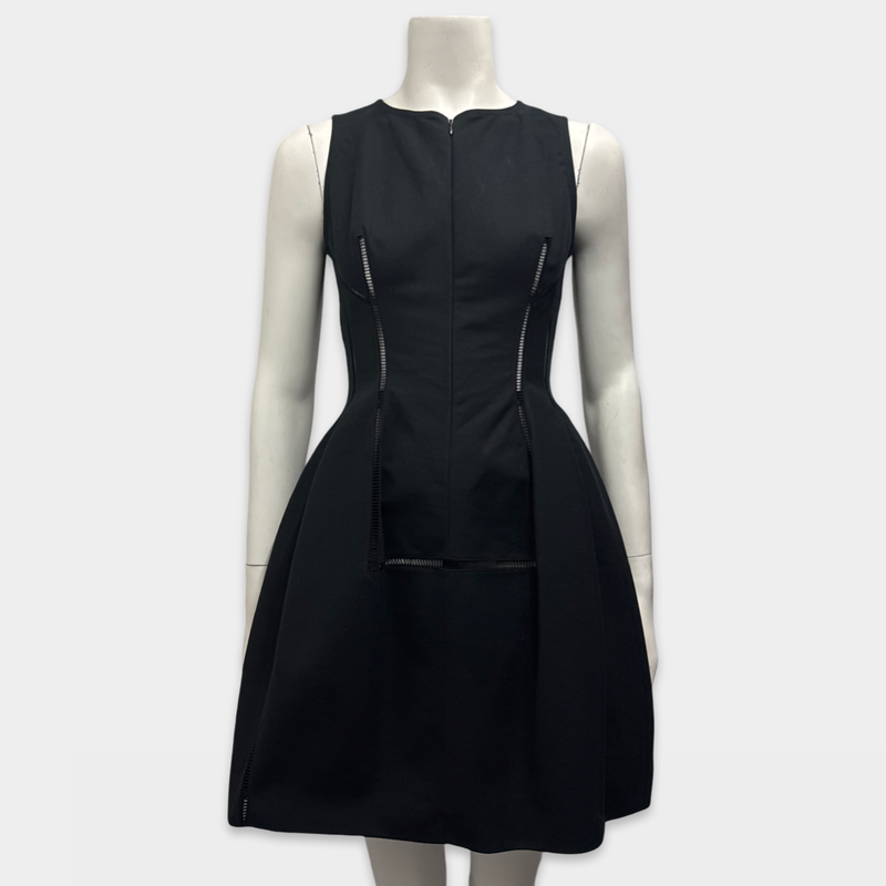 Alaia Black Fitted Cotton Mini Dress