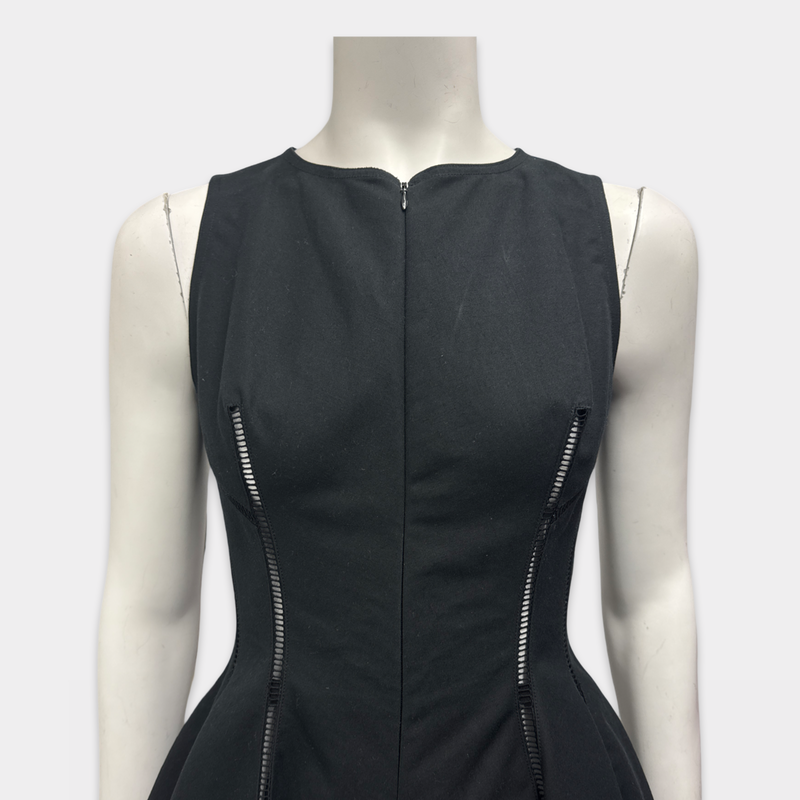 Alaia Black Fitted Cotton Mini Dress