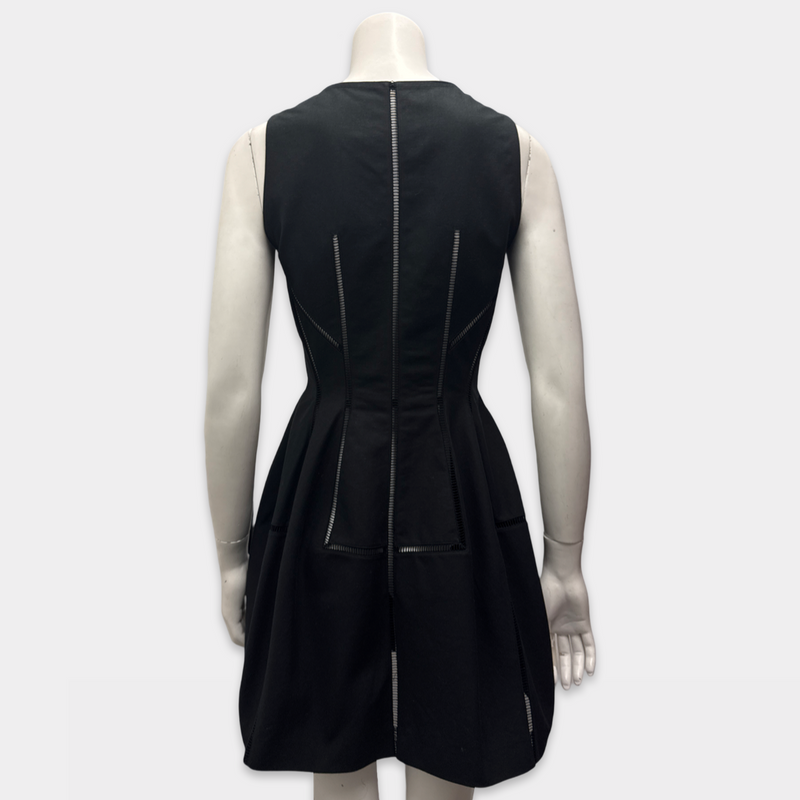 Alaia Black Fitted Cotton Mini Dress