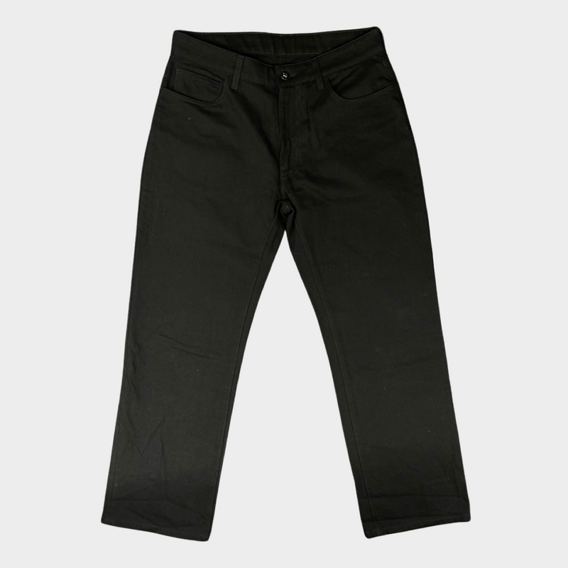 Ferrari men's black denim jeans with logo