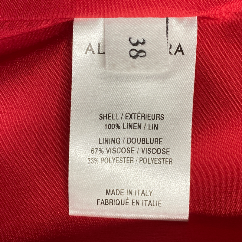 Altuzarra women's red linen fitted blazer