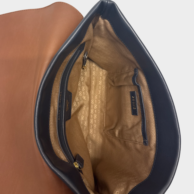 Anya Hindmarch women's black and brown leather bag