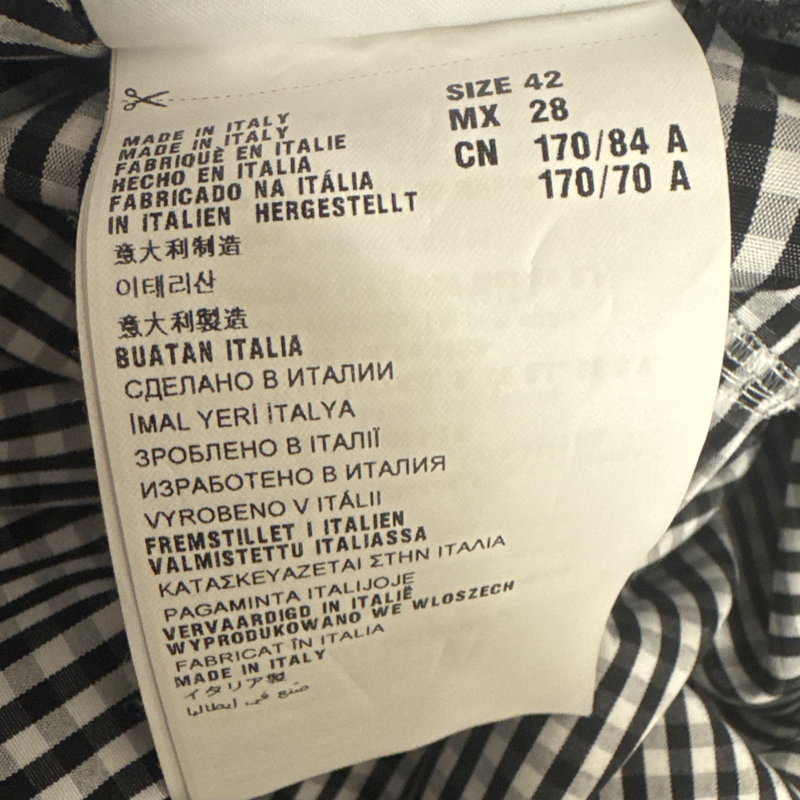 Miu Miu women's Black and white gingham cotton dress