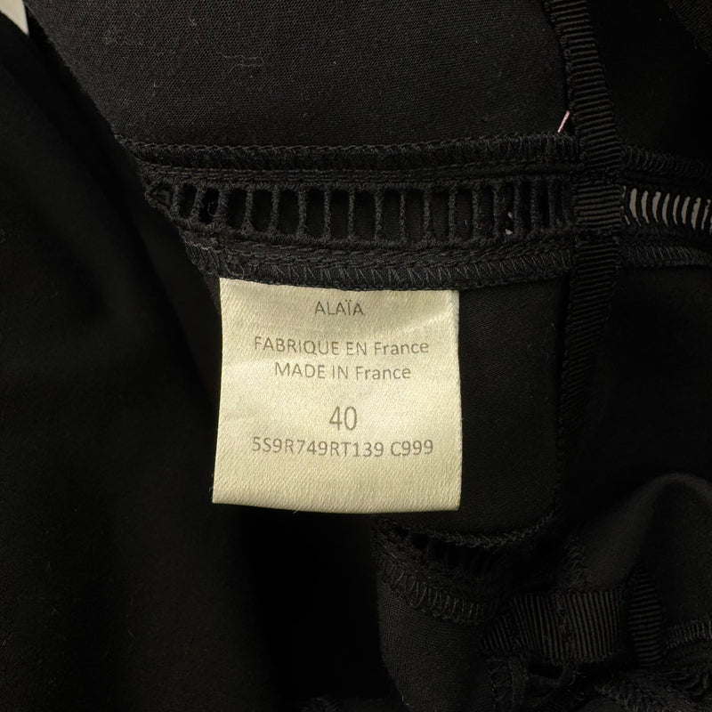 Alaia Black Fitted Cotton Mini Dress