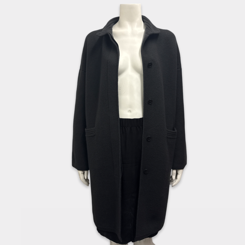 Loro Piana Women's Grey Knit Cashmere Coat