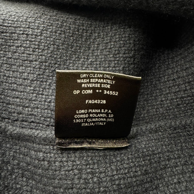 Loro Piana Women's Grey Knit Cashmere Coat