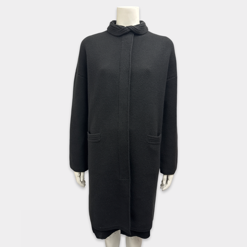 Loro Piana Women's Grey Knit Cashmere Coat