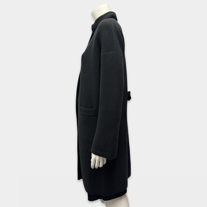 Loro Piana Women's Grey Knit Cashmere Coat
