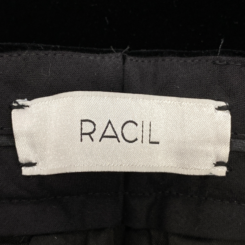 Racil women's black cotton velvet trousers