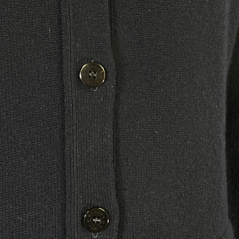 Hermes women's navy long cashmere cardigan