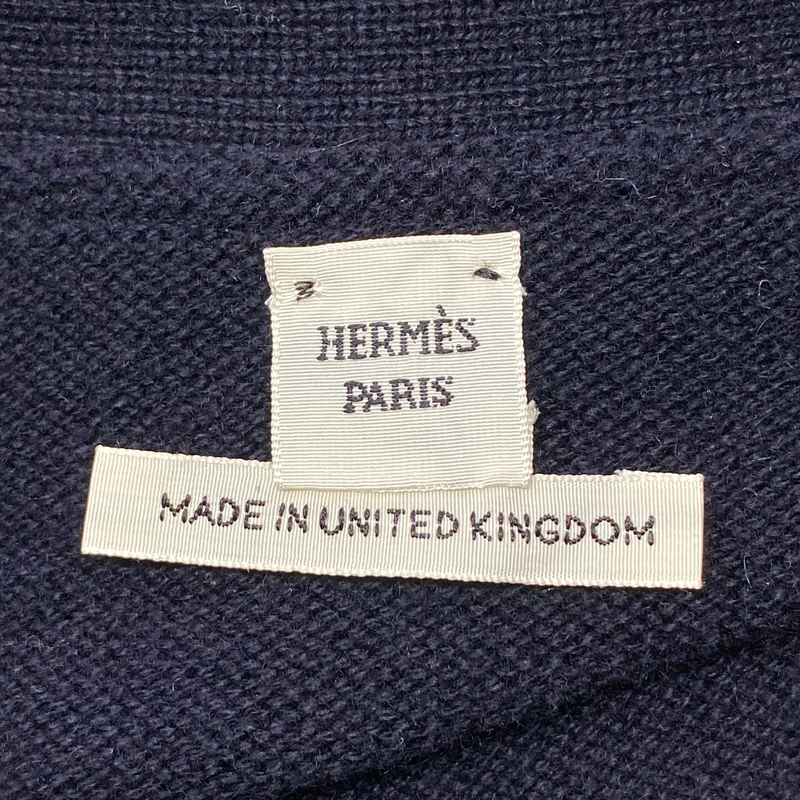 Hermes women's navy long cashmere cardigan