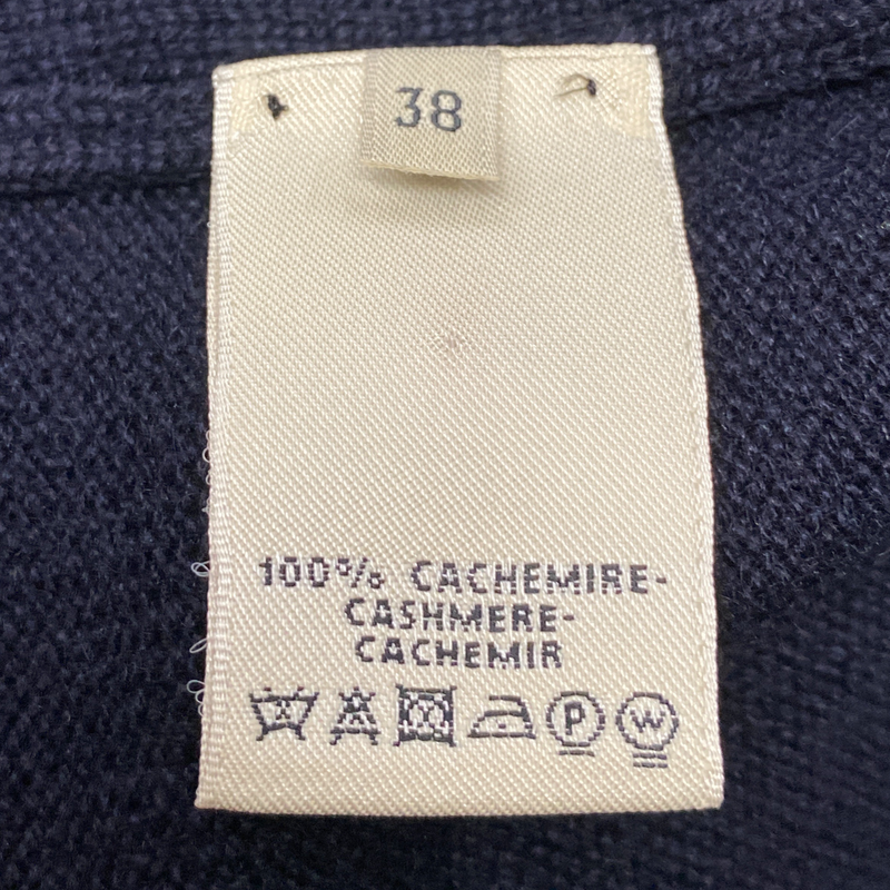 Hermes women's navy long cashmere cardigan