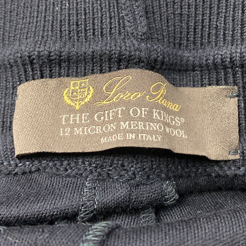 Loro Piana women's navy merino wool joggers