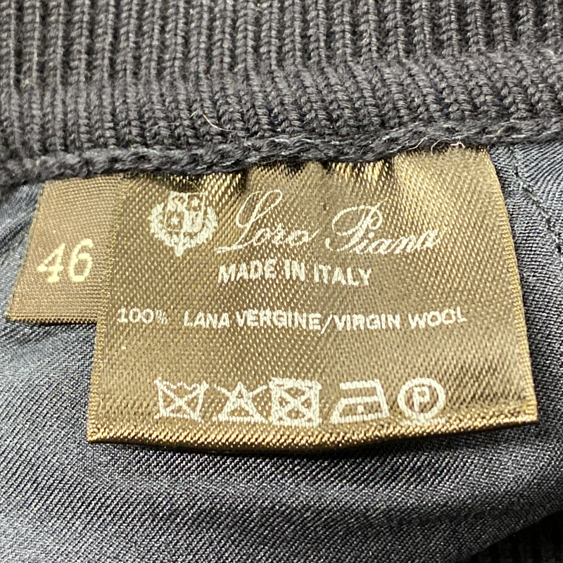 Loro Piana women's navy merino wool joggers