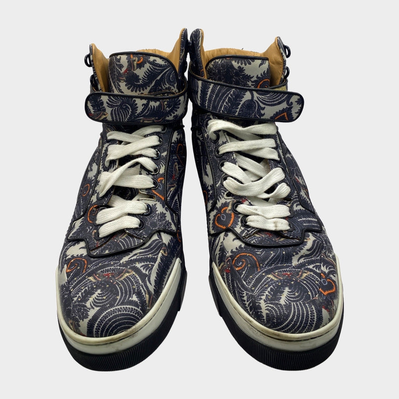 Givenchy men's paisley print leather high-top Tyson sneakers