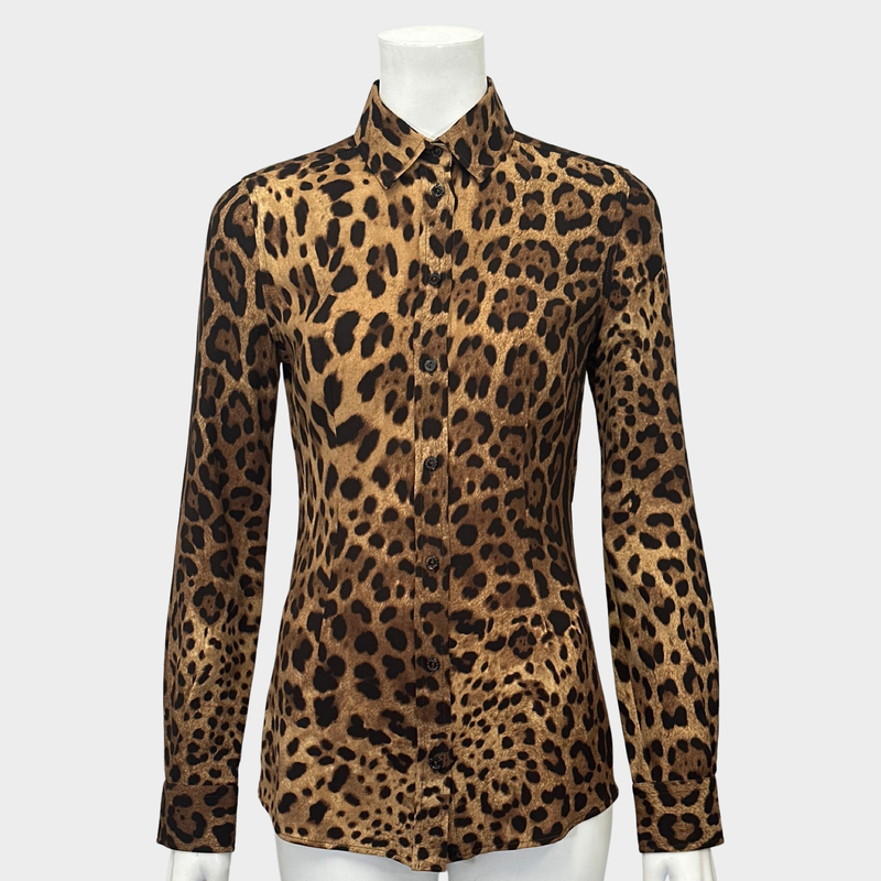 DOLCE&GABBANA women's animal print silk shirt