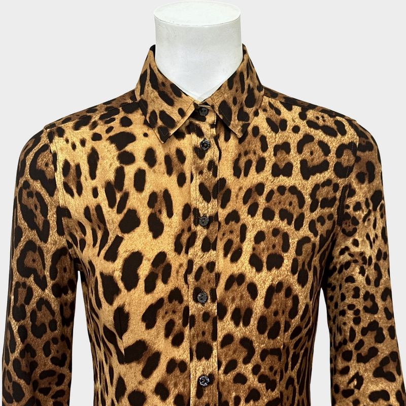 DOLCE&GABBANA women's animal print silk shirt