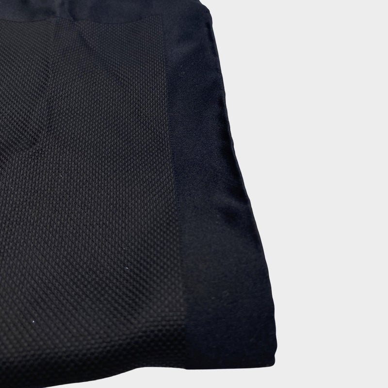 Alexander Mcqueen men's black silk pocket square