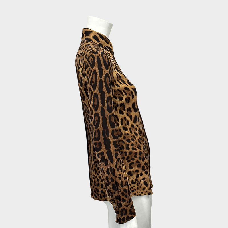 DOLCE&GABBANA women's animal print silk shirt