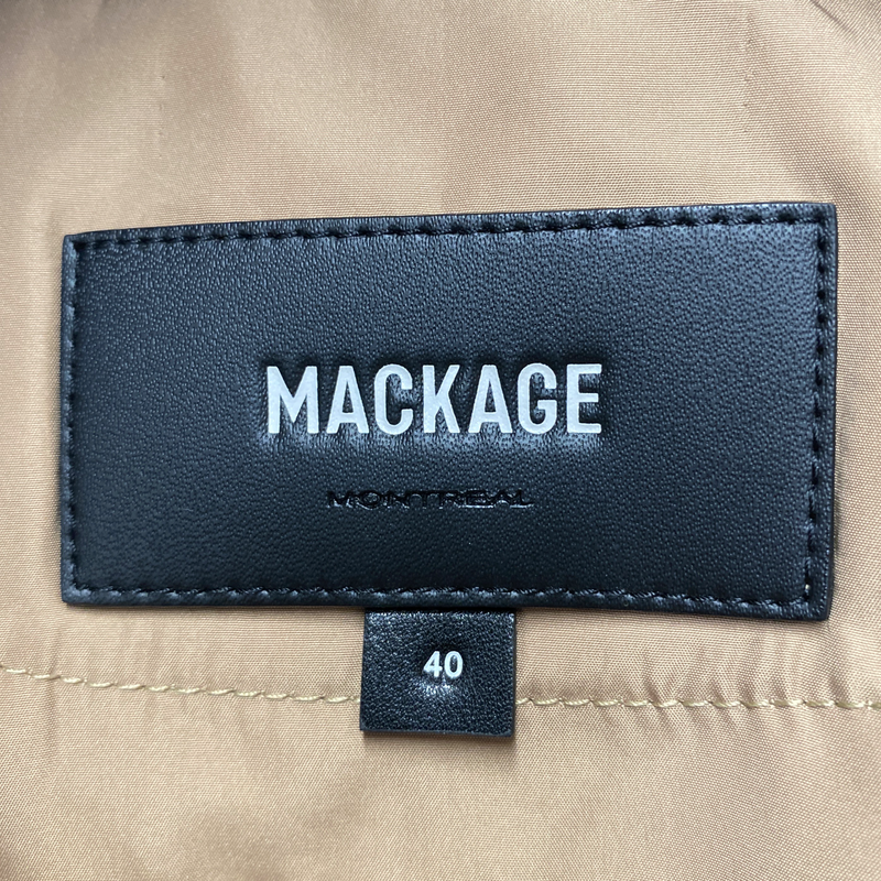 Mackage men's Edwin camel raincoat