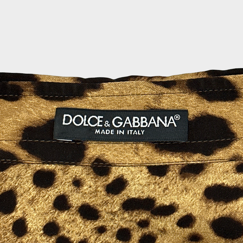 DOLCE&GABBANA women's animal print silk shirt