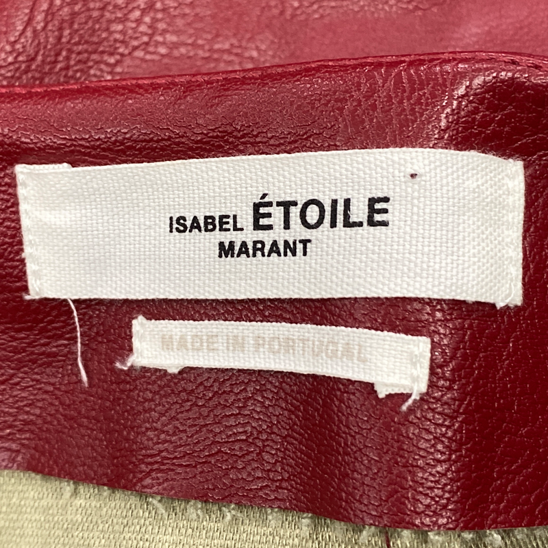 Isabel Marant Etoile red faux leather mini skirt