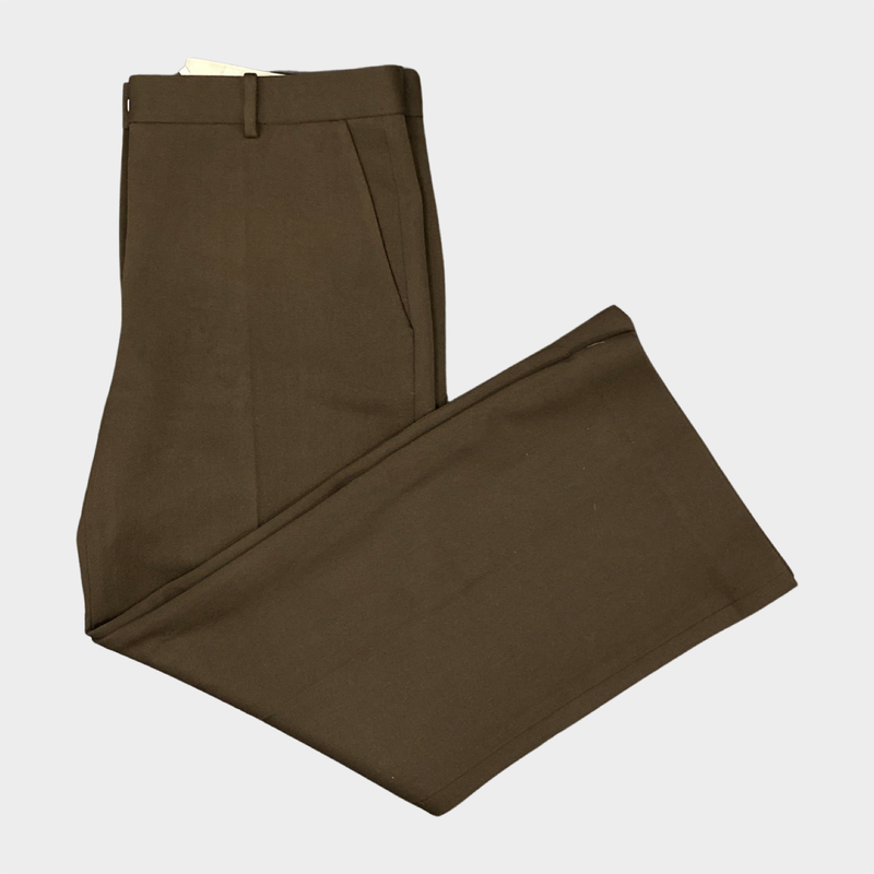 The Row women's brown wool trousers
