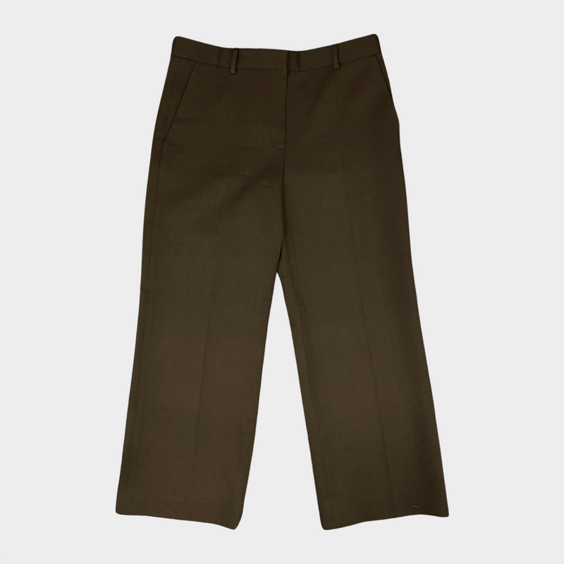 The Row women's brown wool trousers