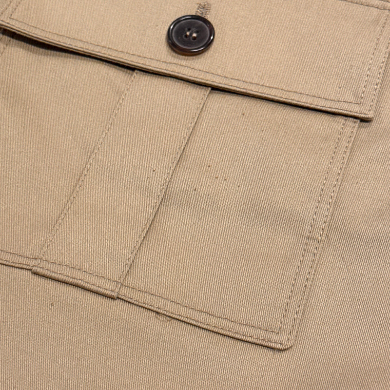 Saint Laurent Khaki Safari Style Mini Skirt