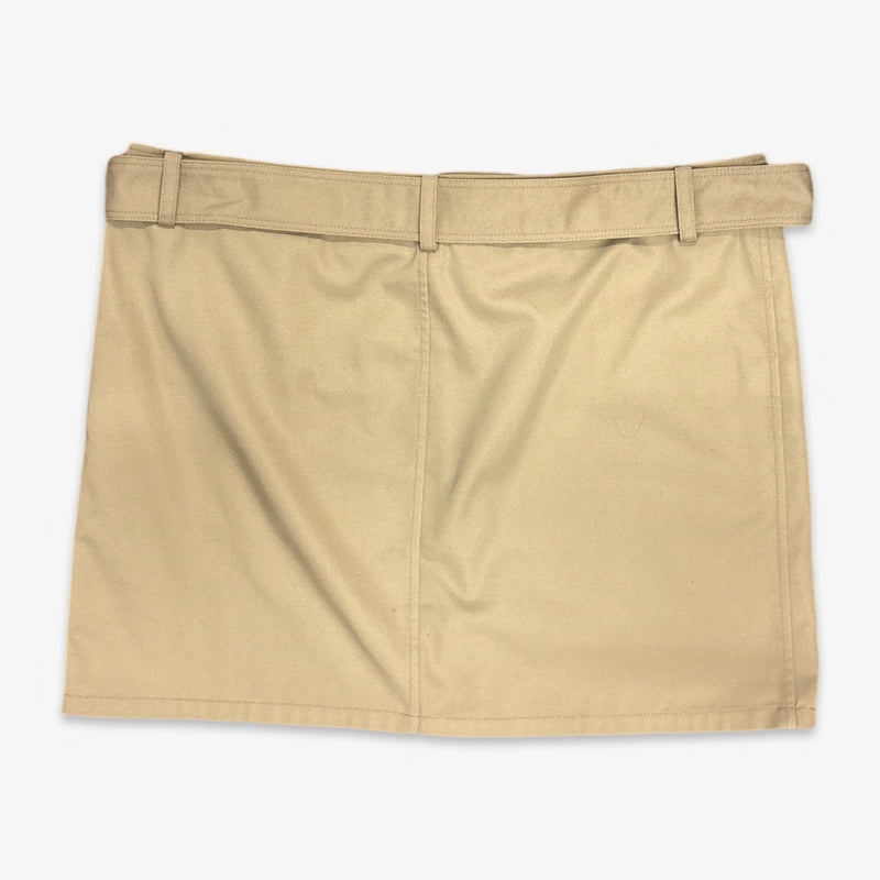 Saint Laurent Khaki Safari Style Mini Skirt