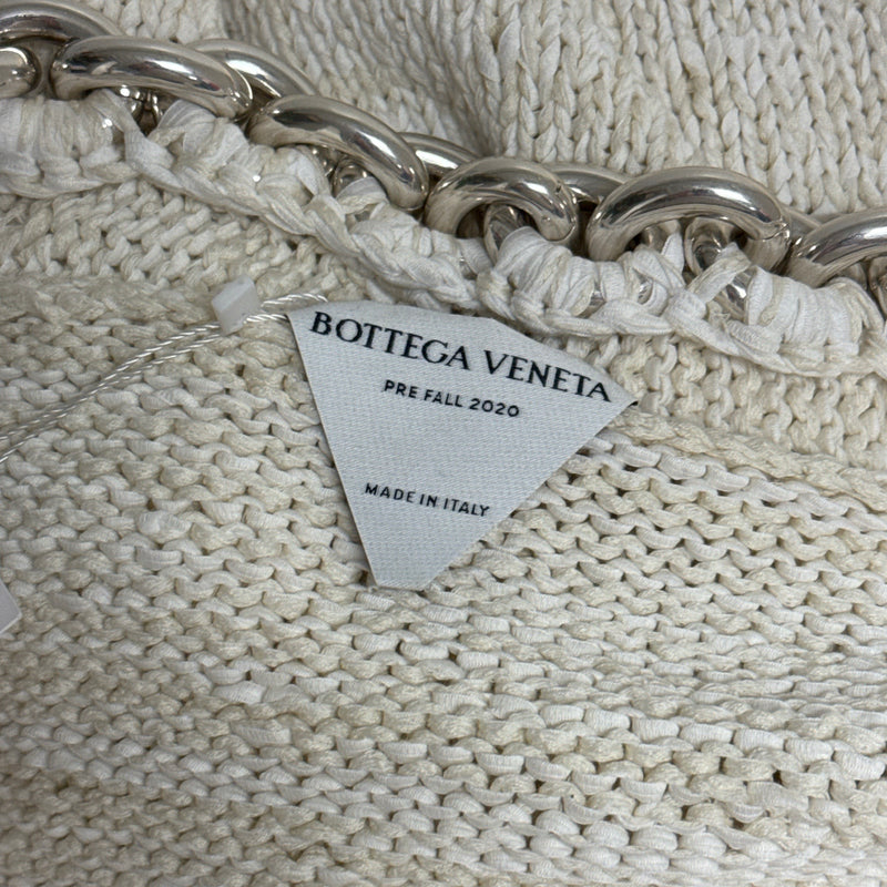 Bottega Veneta Pre-fall 2020 Ecru Sweater Dress With a Chain Detail