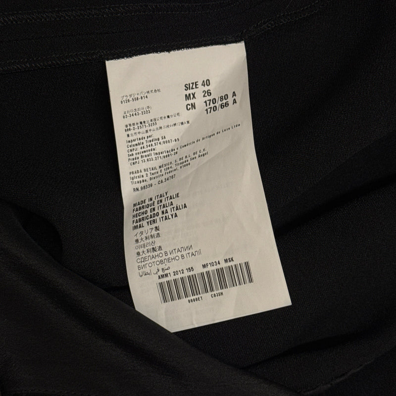 Miu Miu Black Mini Dress With Embellished Collar