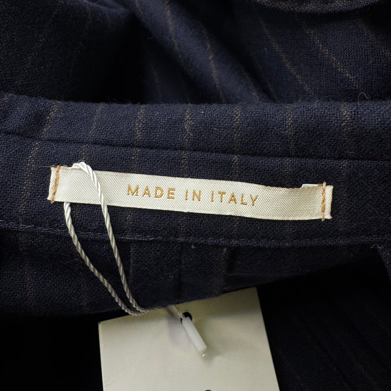 Pal Zileri Navy Blue Pinstripe Wool and Cashmere Suit
