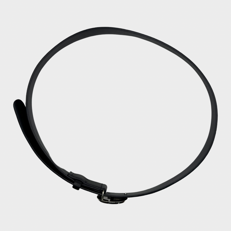 GIORGIO ARMANI women's black and silver leather belt