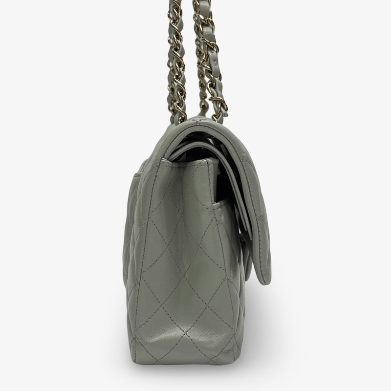Chanel Timeless Medium Double Flap Dove Gray Handbag