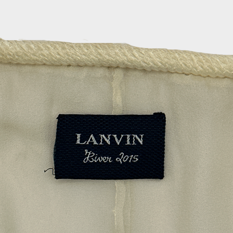 LANVIN women's ecru silk oversized blouse