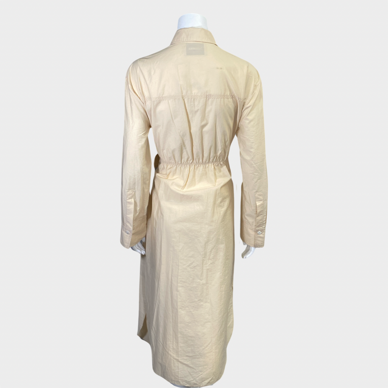 Nanushka cream cotton button down maxi dress