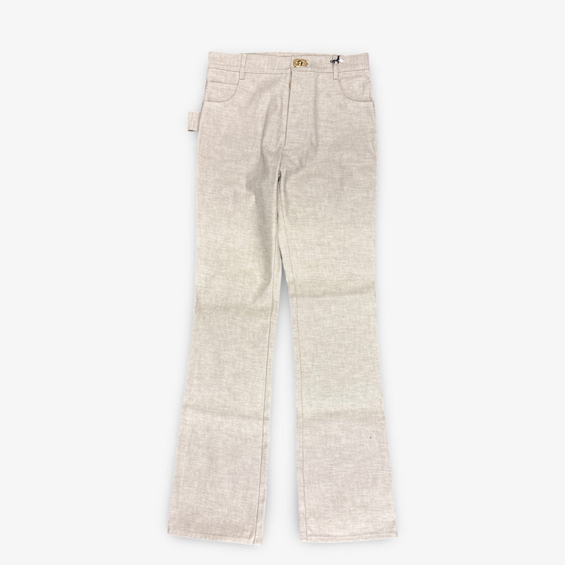 Bottega Veneta Women's Heavy Cotton Beige Trousers