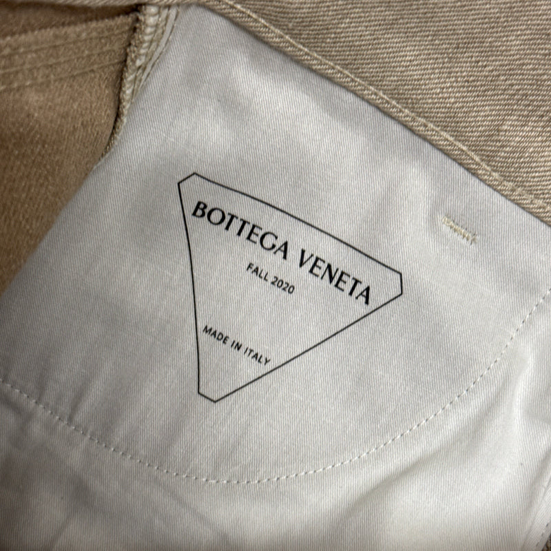 Bottega Veneta Women's Heavy Cotton Beige Trousers
