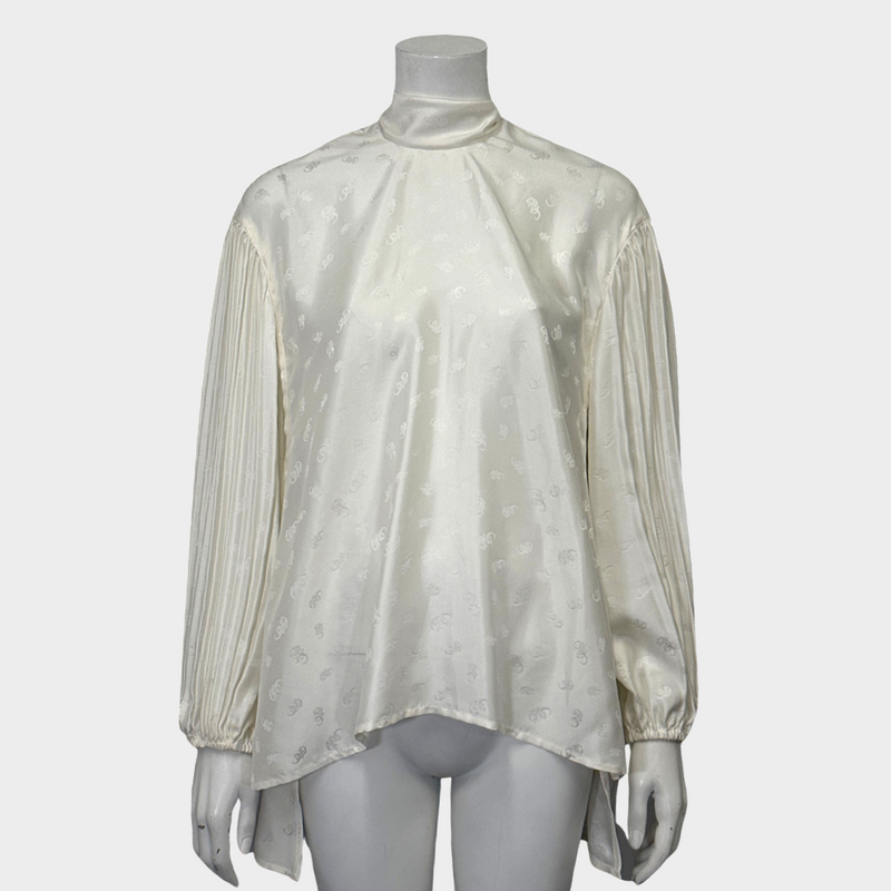 CHLOÉ women's white silk blouse