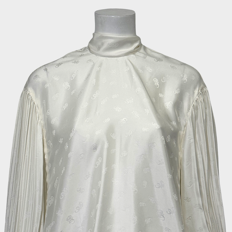 CHLOÉ women's white silk blouse