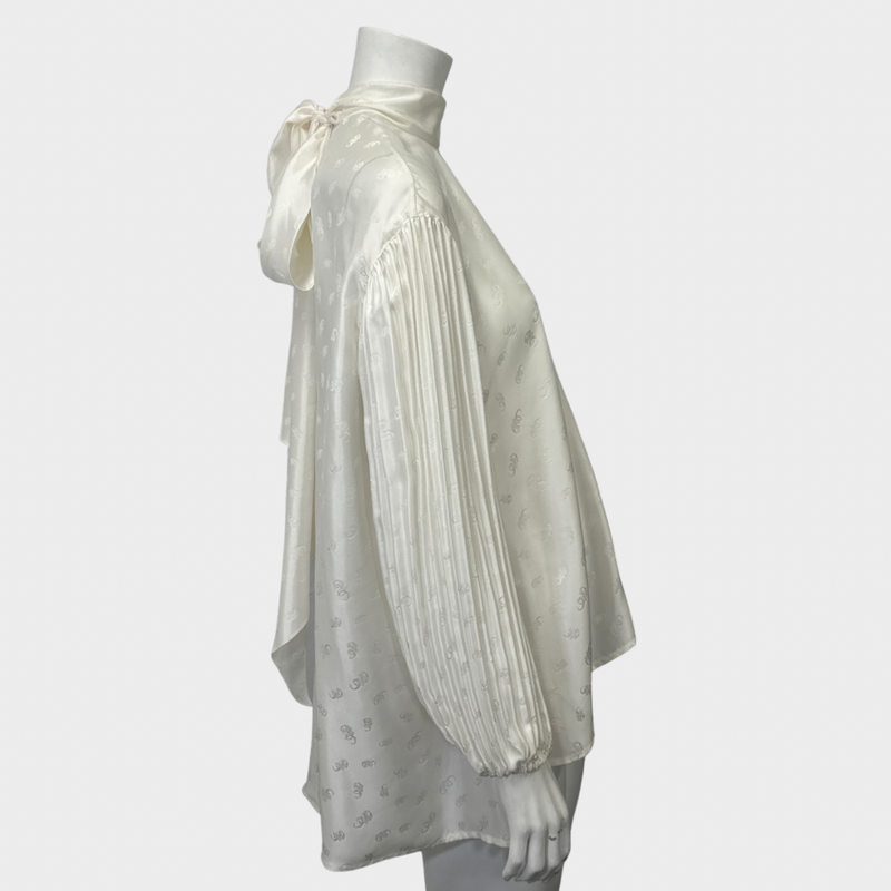 CHLOÉ women's white silk blouse