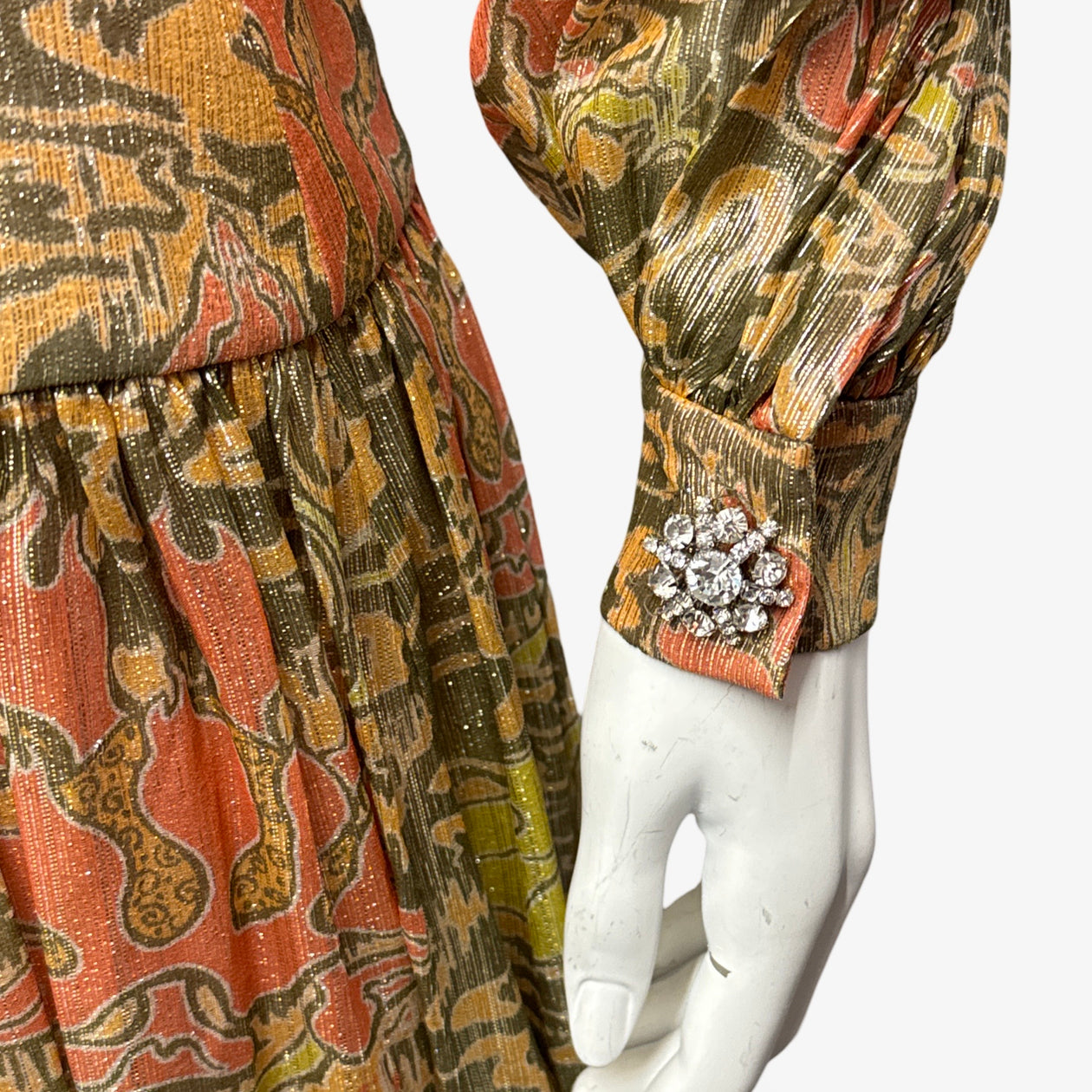 peter pilotto metallic dress Peter Pilotto Multicolor Metallic Chiffon Dress – Loop Generation