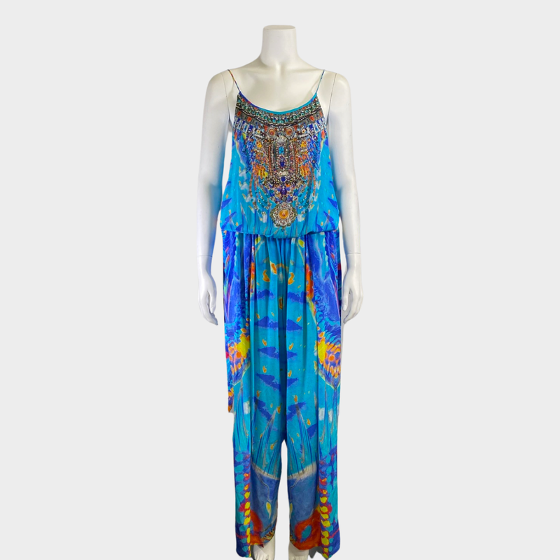 Camilla women's multicoloured silk embellished jumpsuit