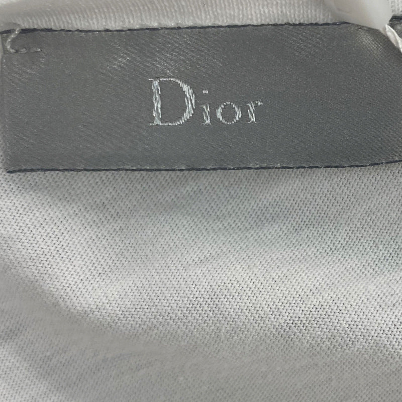 Dior men's white cotton bee logo embroidered t-shirt