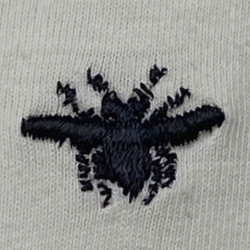 Dior men's white cotton bee logo embroidered t-shirt